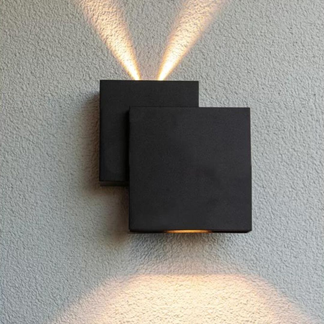 Lutec Rialto Outdoor Wall Up & Down Light - LED Black Wall Lights Lutec
