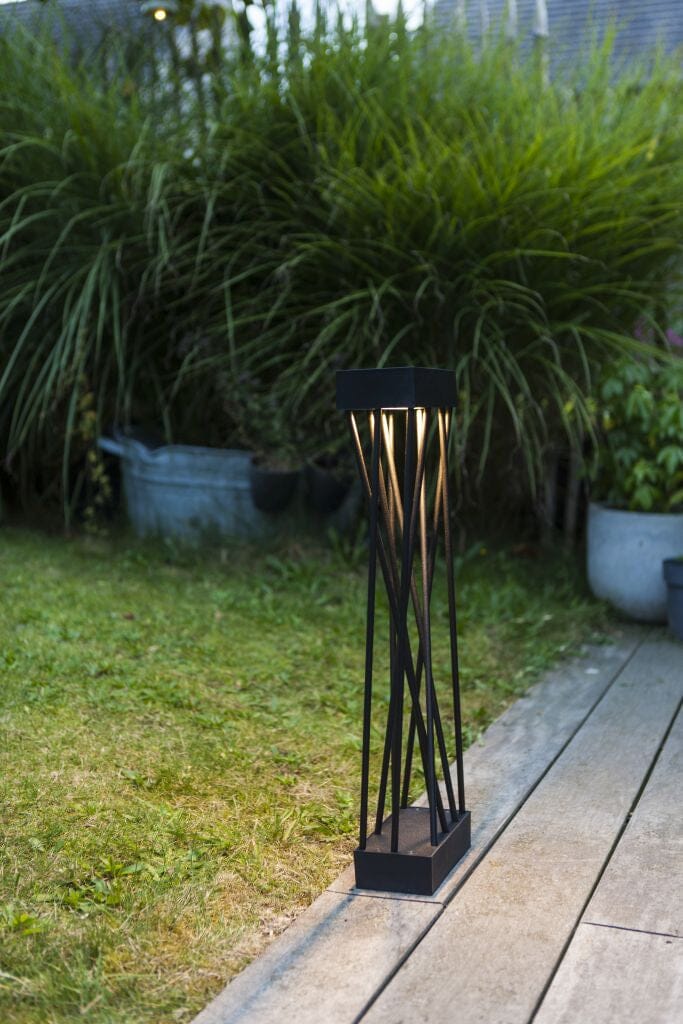 Lutec Spido Solar Bollard Light 3000K - Matt Black Spike Lights Lutec