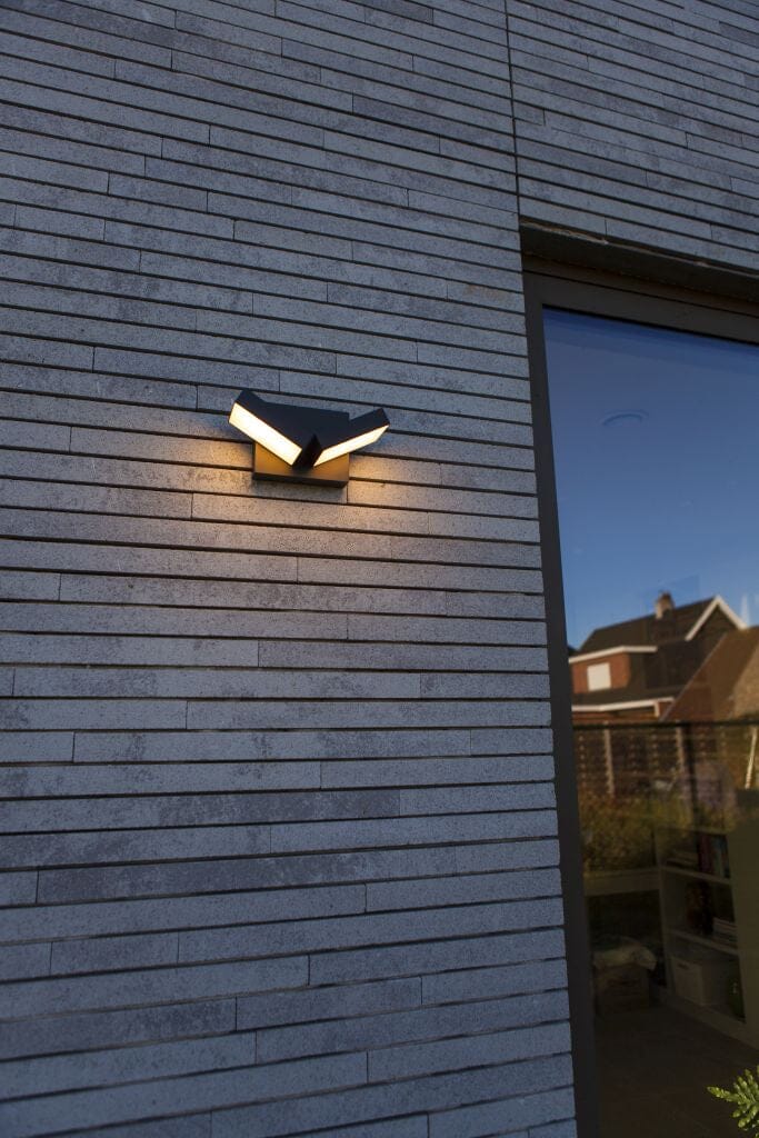 Lutec Twisto 13W LED Outdoor Wall Light CCT - Dark Grey Lutec