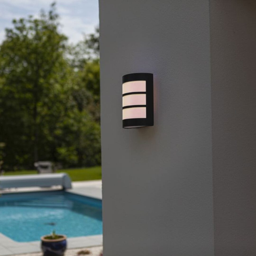 Nila Bulkhead Light - Charcoal Grey Wall Lights Lutec