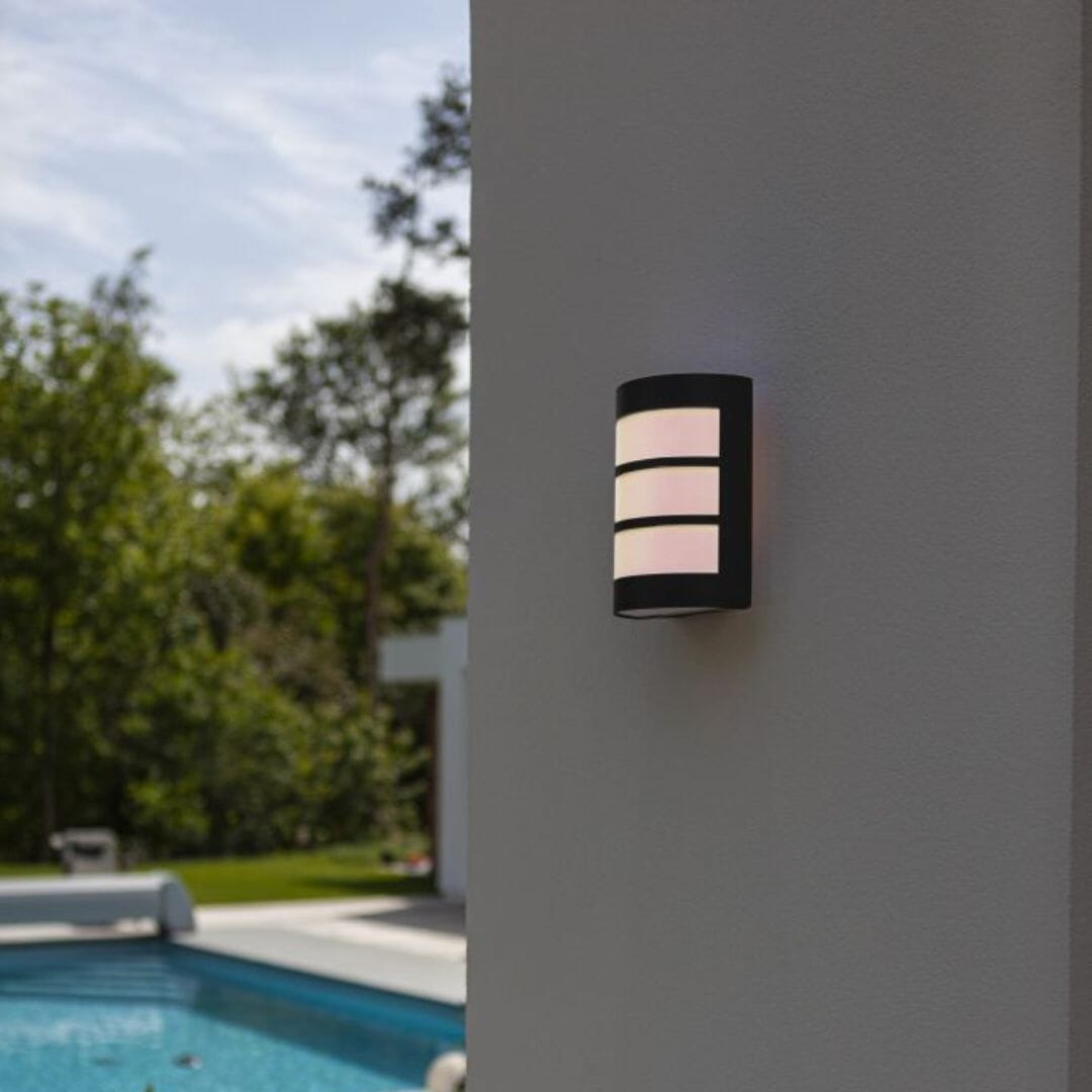 Nila Bulkhead Light - Charcoal Grey Wall Lights Lutec