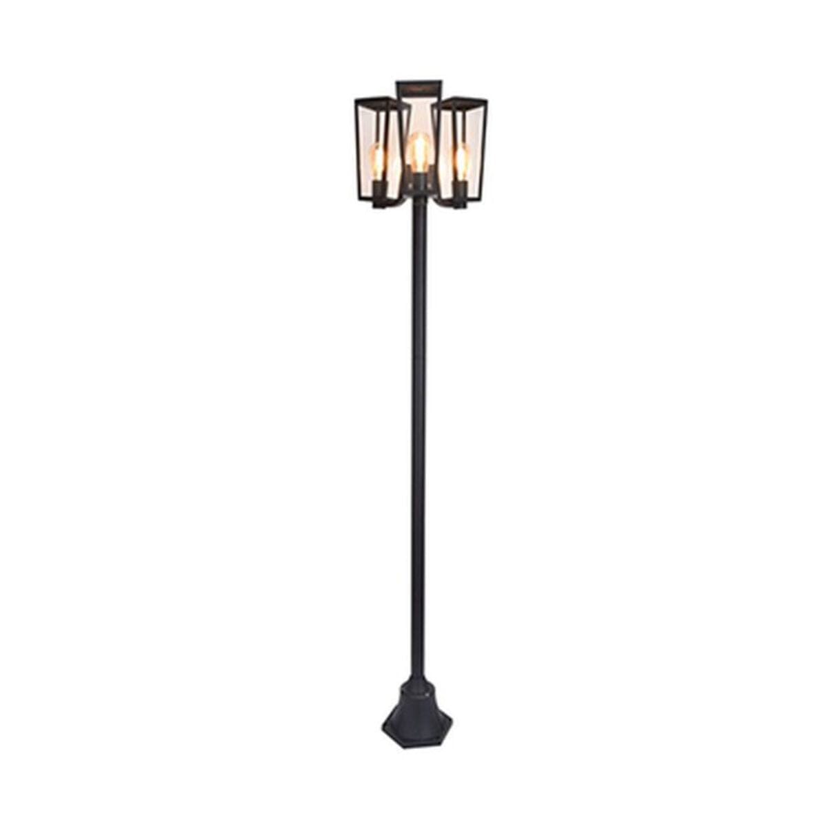 Pine Triple Lamp Post - Matt Black Lamp Post Lights Lutec