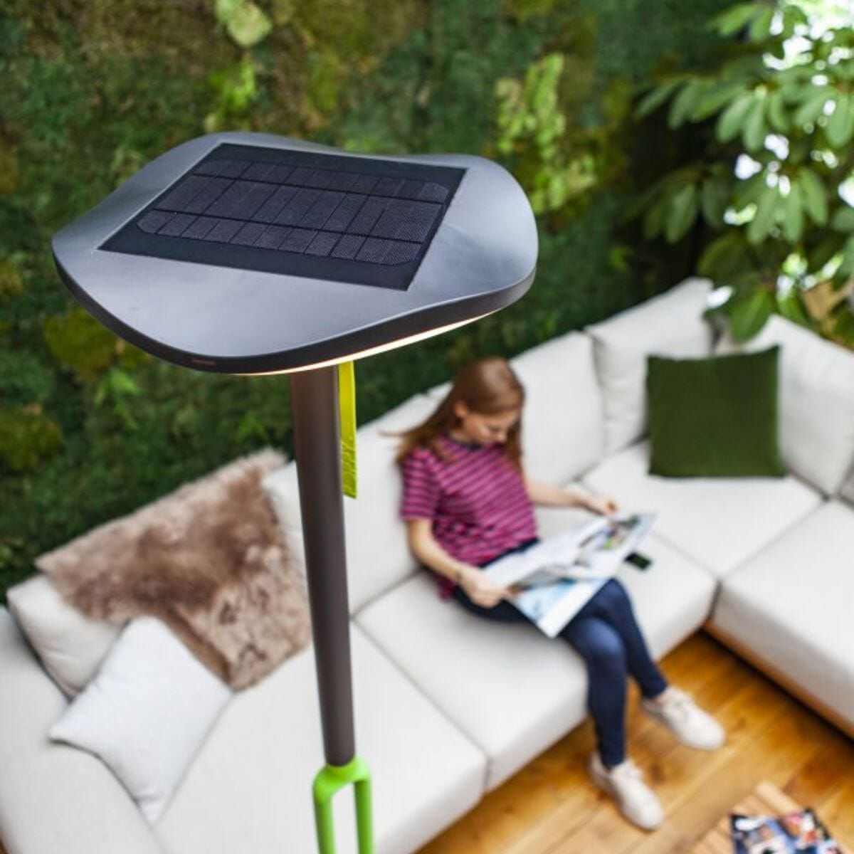 Poppy Solar Portable Post - Dark Grey Solar Lights Lutec