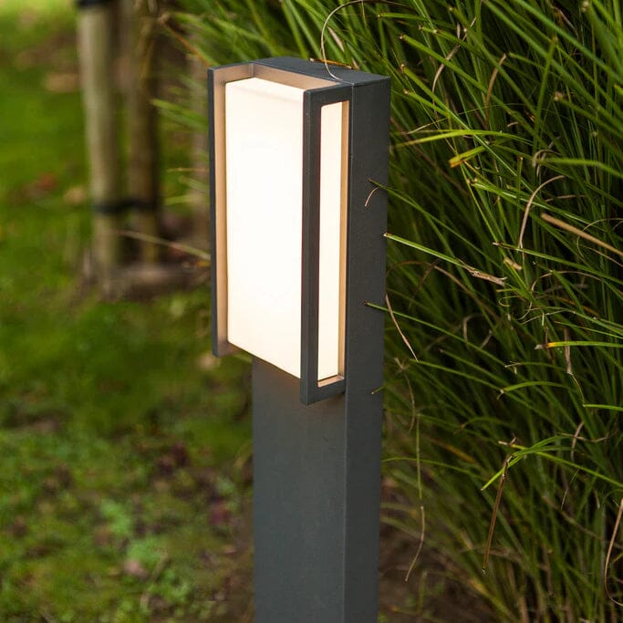 Qubo Integrated LED Bollard Light - Dark Grey Bollard Lights Lutec