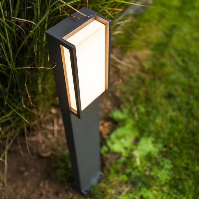 Qubo Integrated LED Bollard Light - Dark Grey Bollard Lights Lutec
