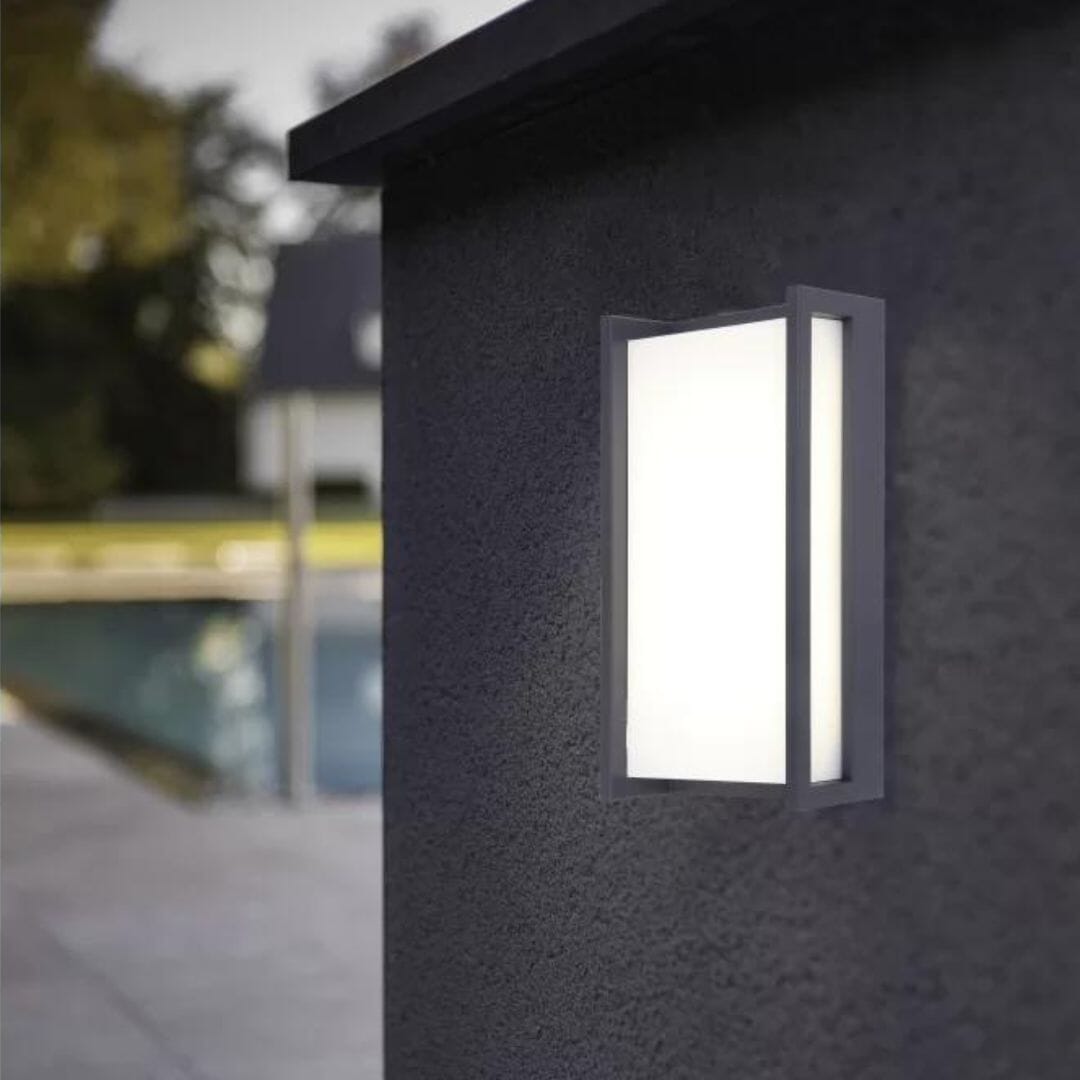 Qubo Integrated LED Wall Light - Dark Grey Wall Lights Lutec