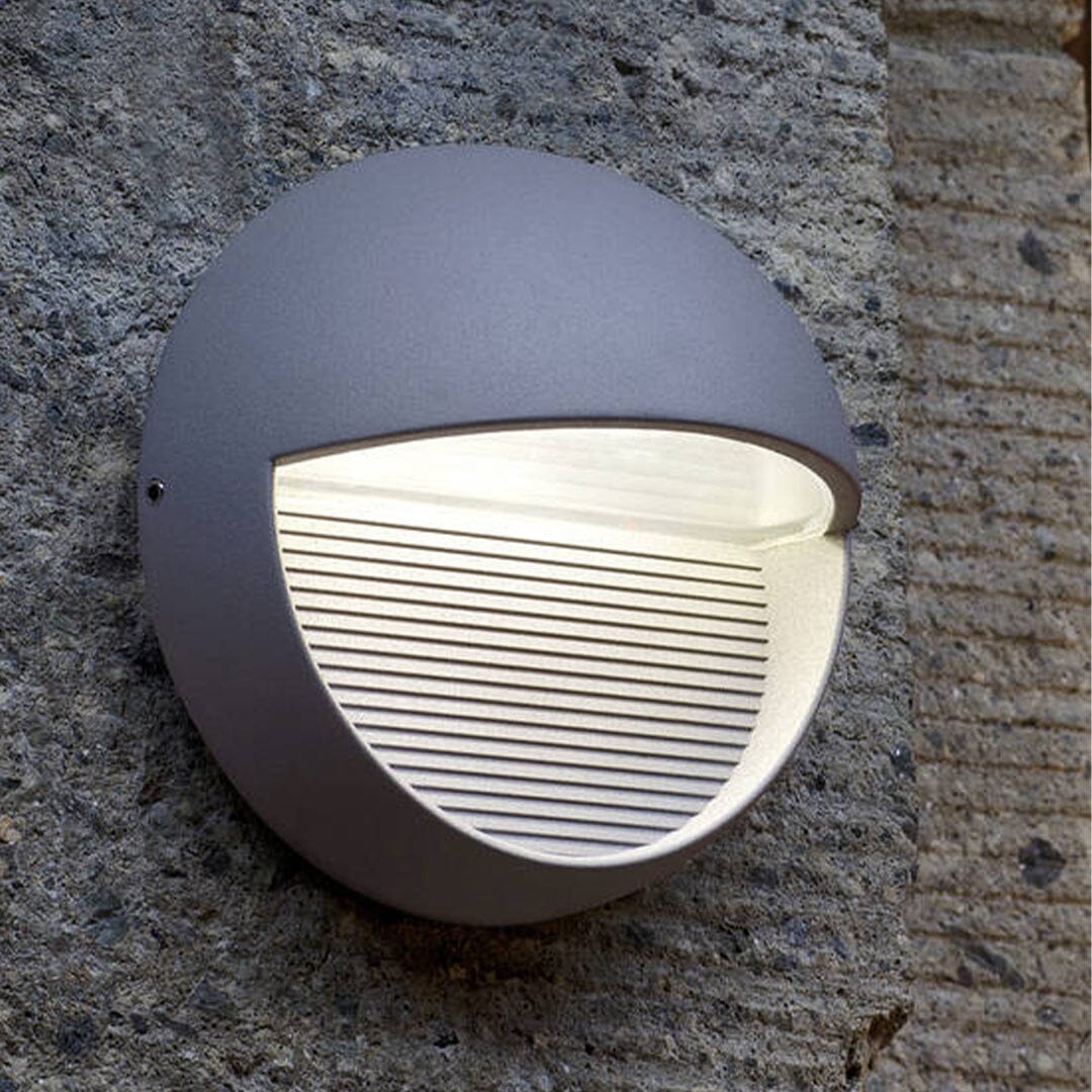 Radius IP54 Integrated LED Wall Light In Dark Grey 140 Lumen 4000K Wall Lights Lutec