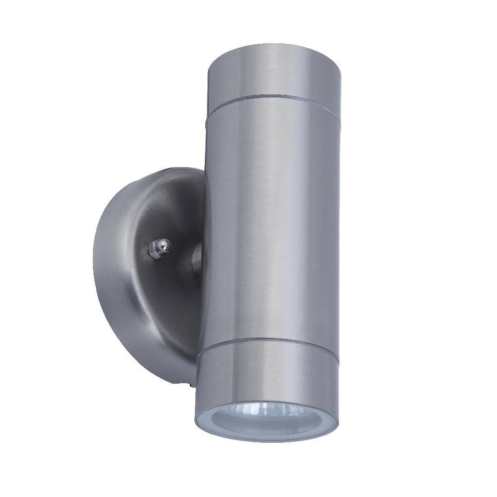 Rado 2 X GU10 Wall Light - Stainless Steel Wall Lights Lutec