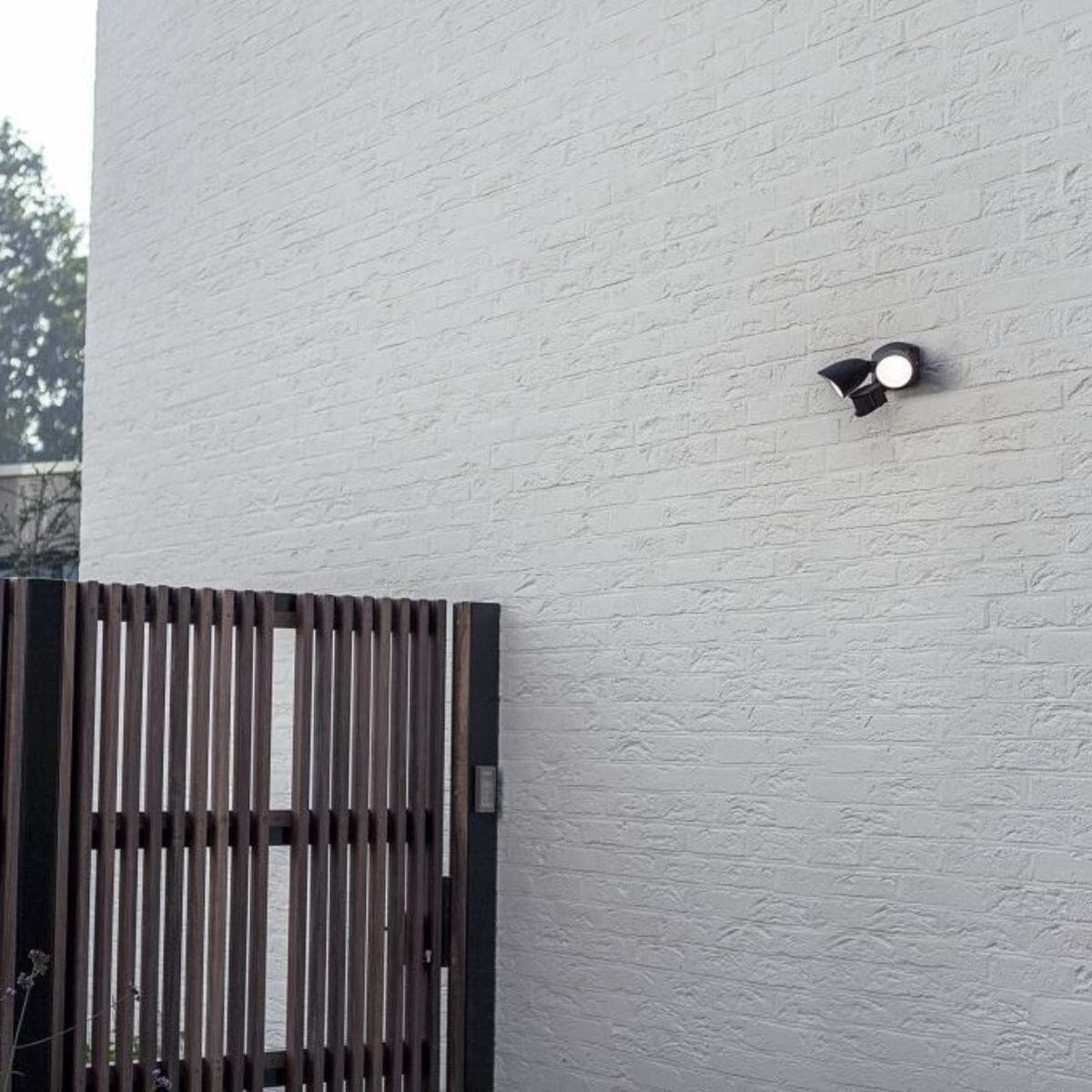 Shrimp Wall Light With PIR Sensor - Matt Black Wall Lights Lutec