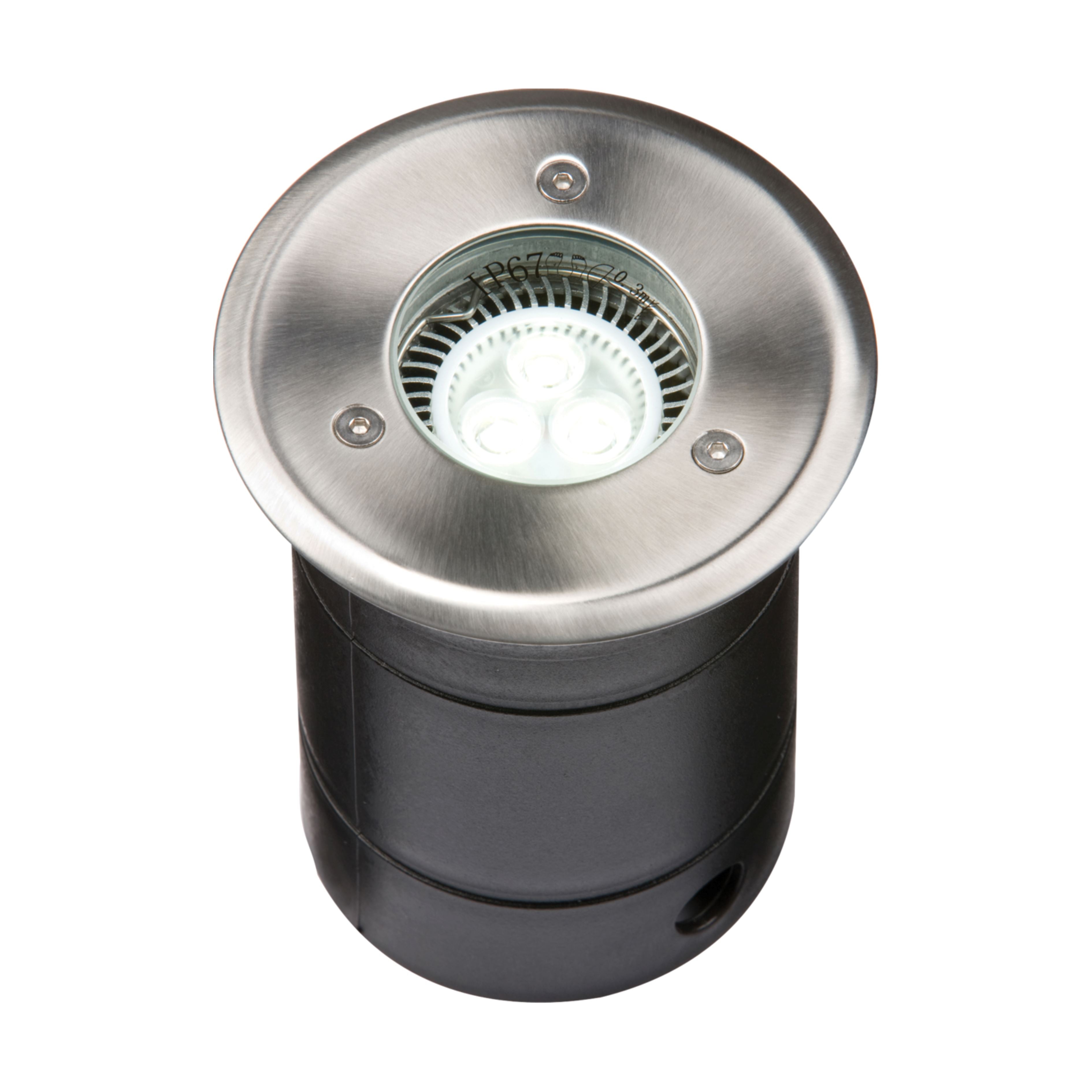 230V Driveover Ground Light Square - 304 Stainless Steel Ground Lights Knightsbridge