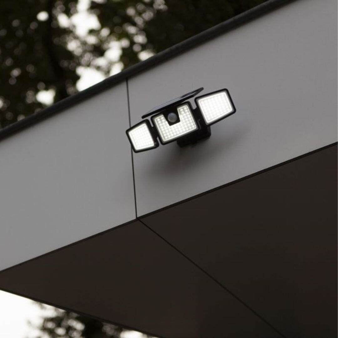 Briti Wall Solar Light With PIR - Dark Grey Flood Lights Lutec