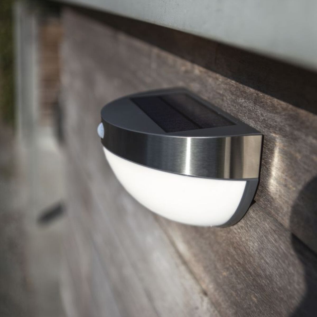 Bubbler Solar Wall Light With PIR Sensor - Stainless Steel Wall Lights Lutec