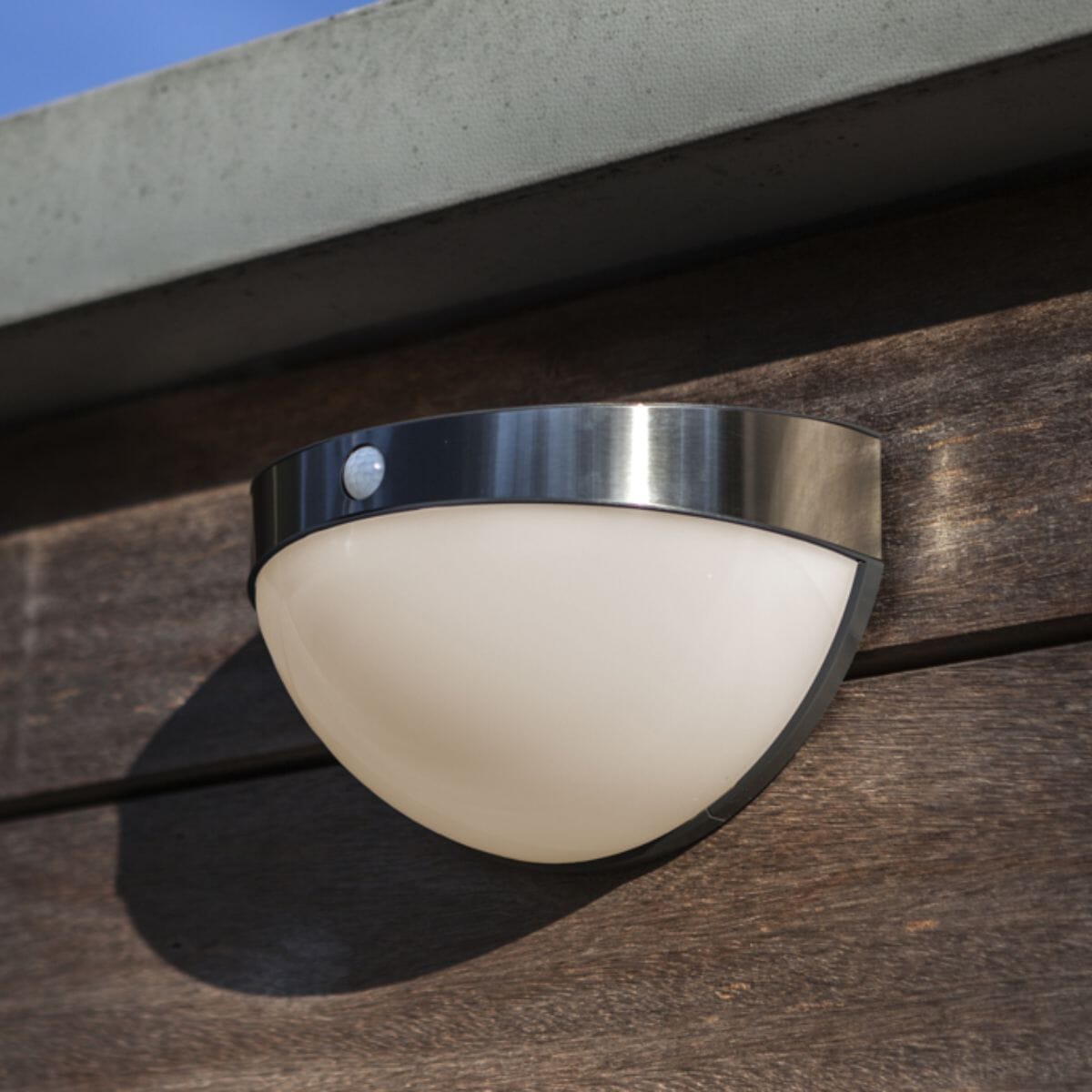 Bubbler Solar Wall Light With PIR Sensor - Stainless Steel Wall Lights Lutec