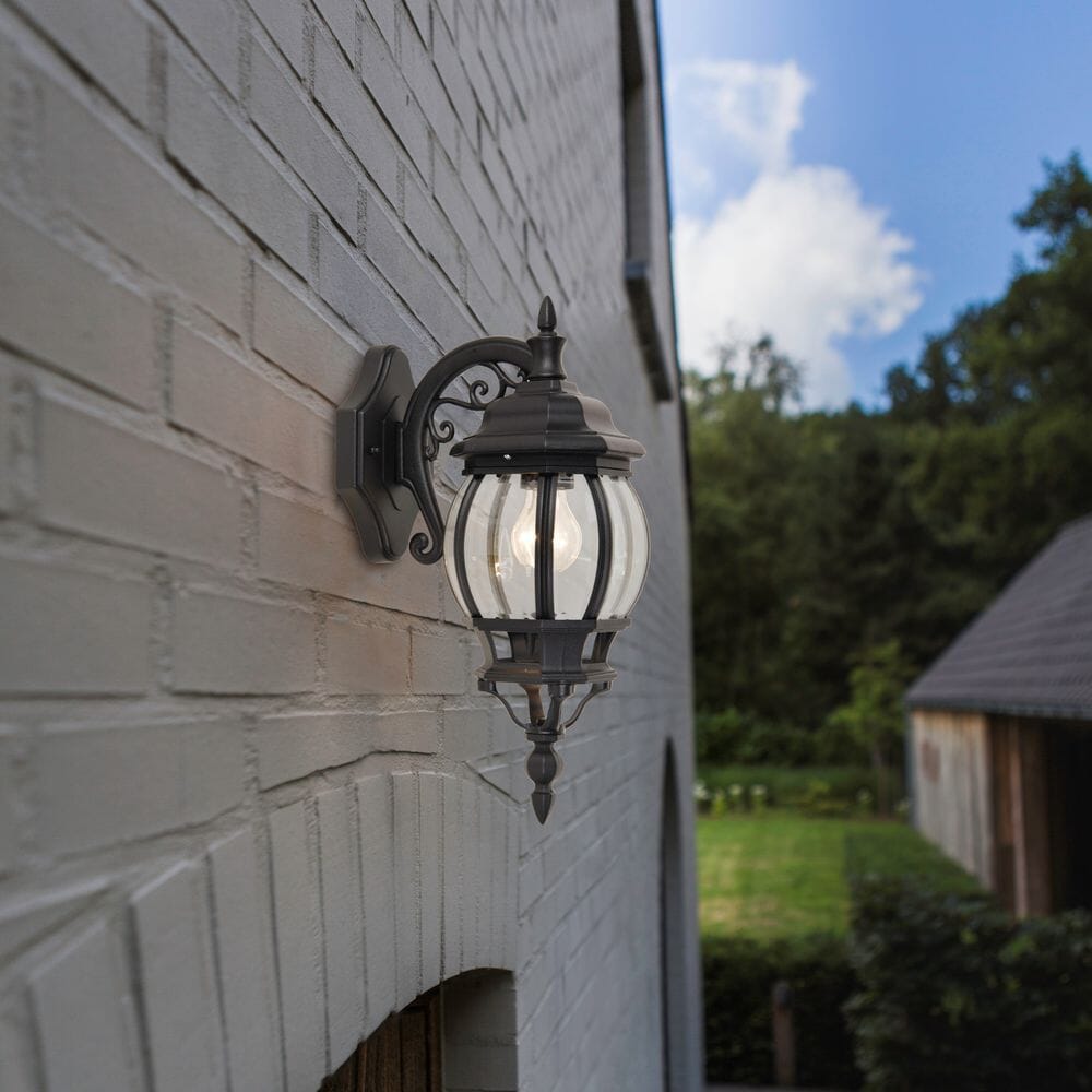 Canterbury E27 Wall Light - Black Wall Lights Lutec