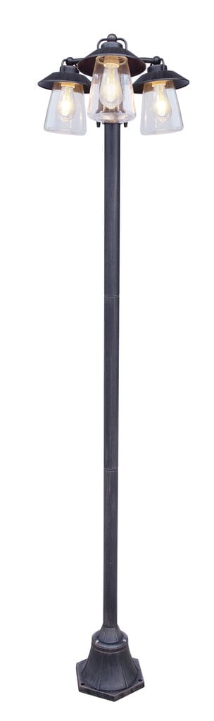 Cate 230V Triple Lamp Post (E27) Lamp Post Lights Lutec