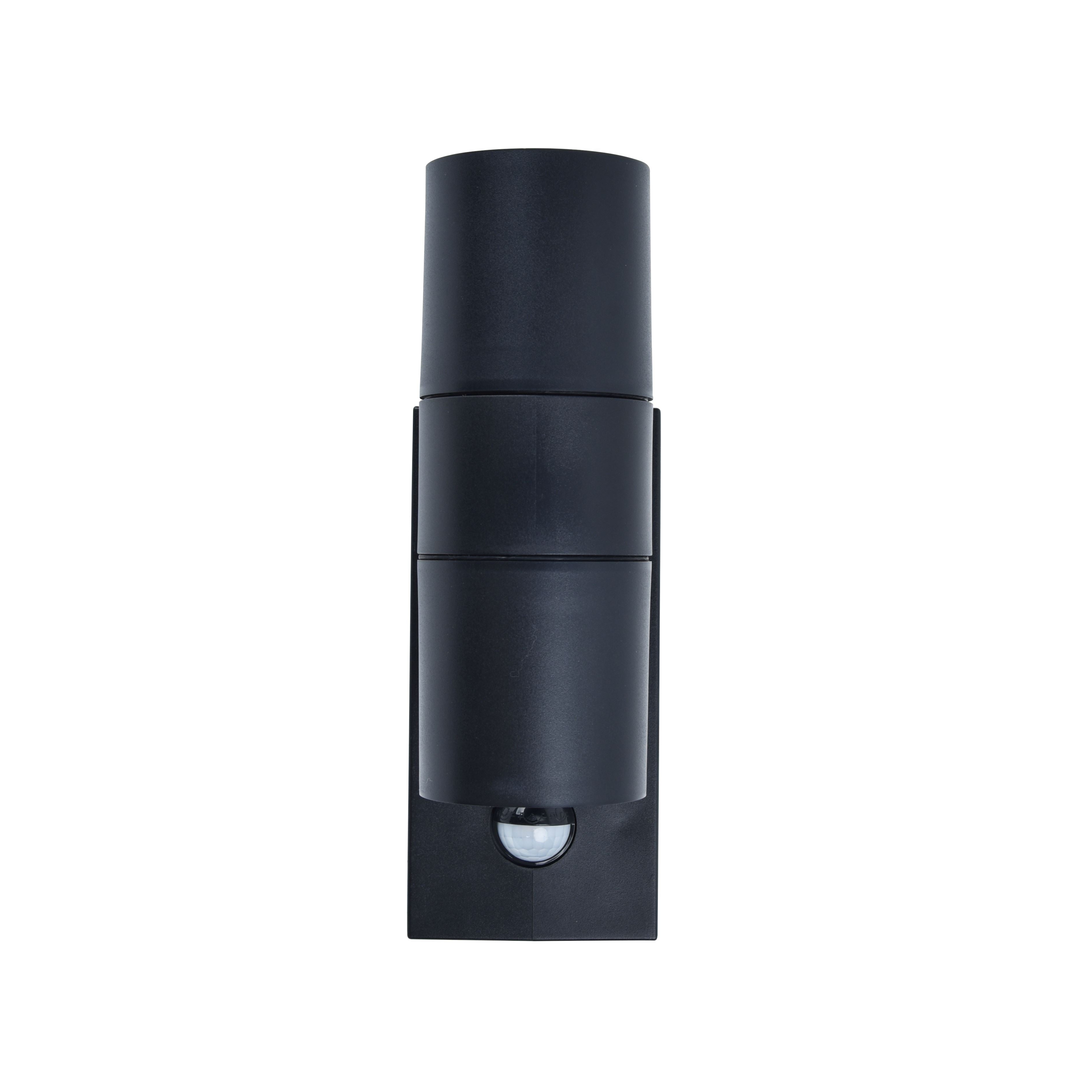 Coastal Up/Down Wall Light With PIR - Black Wall Lights Lutec