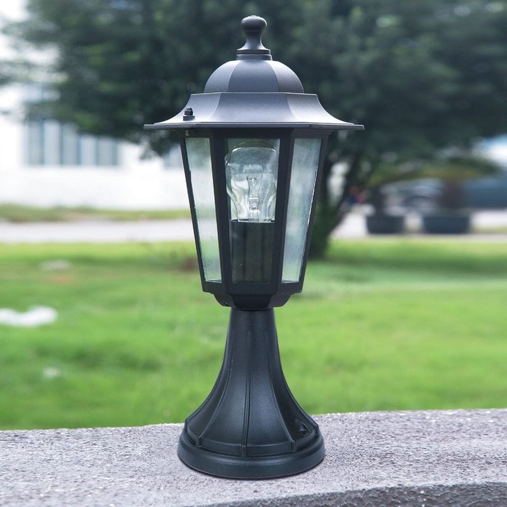 Corniche E27 Standing Light - Black Pedestal Lights Lutec