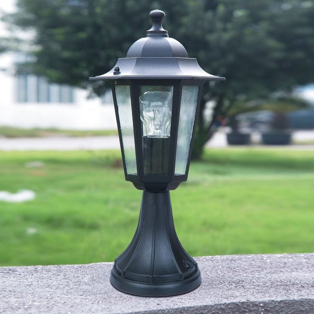 Corniche E27 Standing Light - Black Pedestal Lights Lutec 