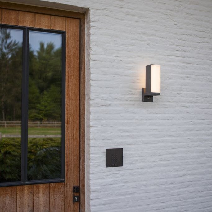 Cuba Integrated LED Wall Light with PIR Sensor - Dark Grey Wall Lights Lutec