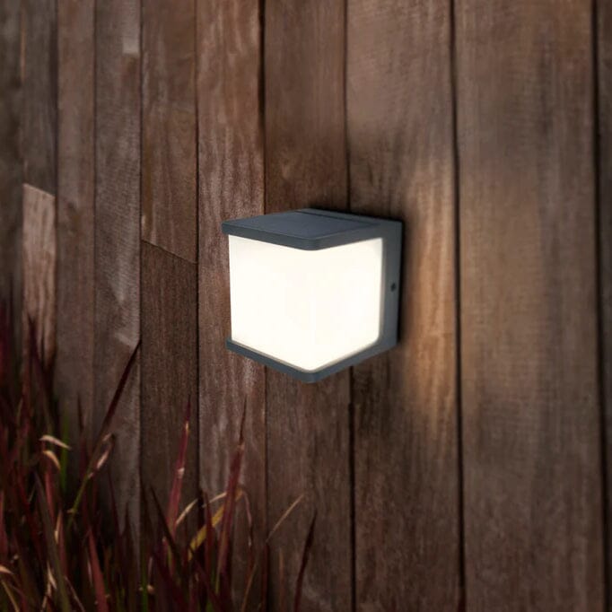 Doblo Integrated LED Solar Light with PIR Sensor - Dark Grey Solar Lights Lutec