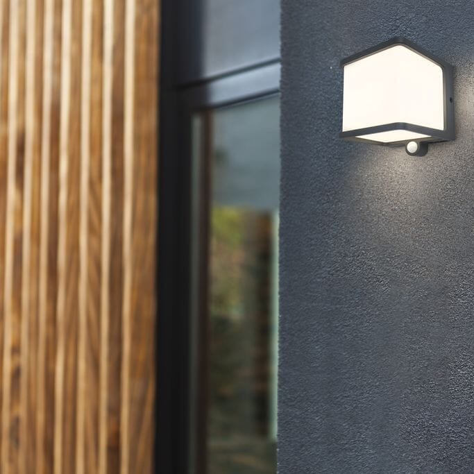 Doblo Integrated LED Solar Light with PIR Sensor - Dark Grey Solar Lights Lutec