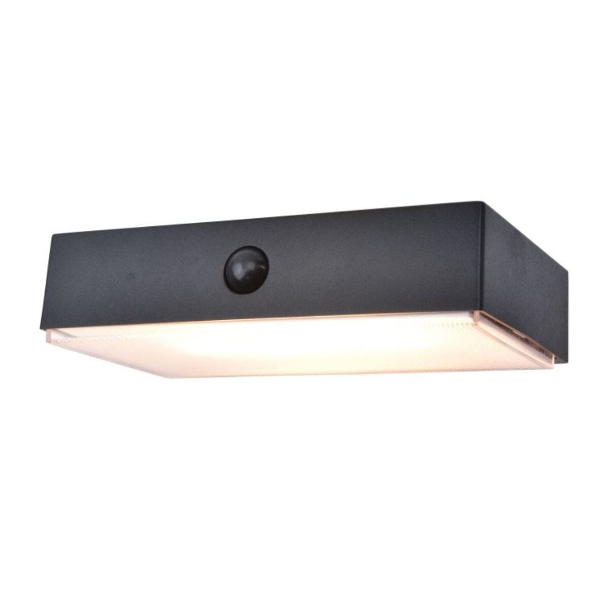 Fadi Solar Wall Light With PIR Sensor - Matt Black Wall Lights Lutec
