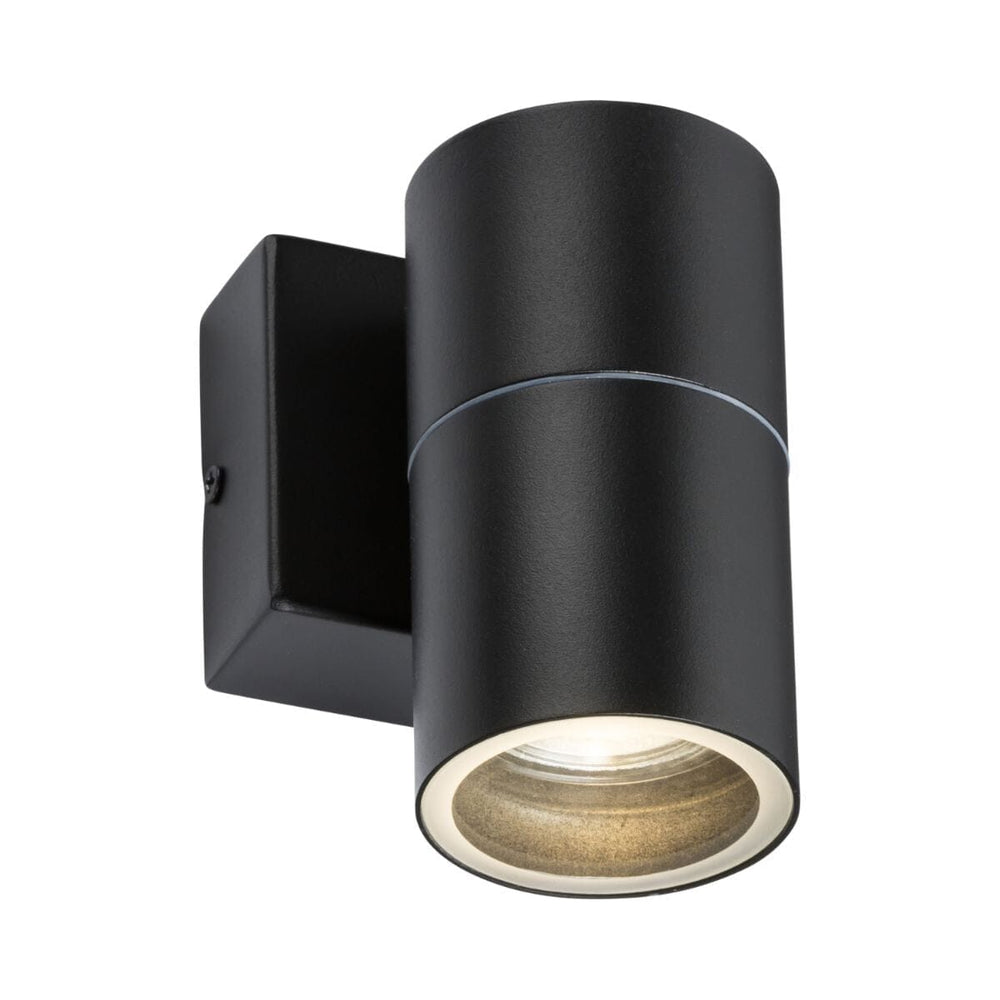 Fixed Single Outdoor Wall Light - Black