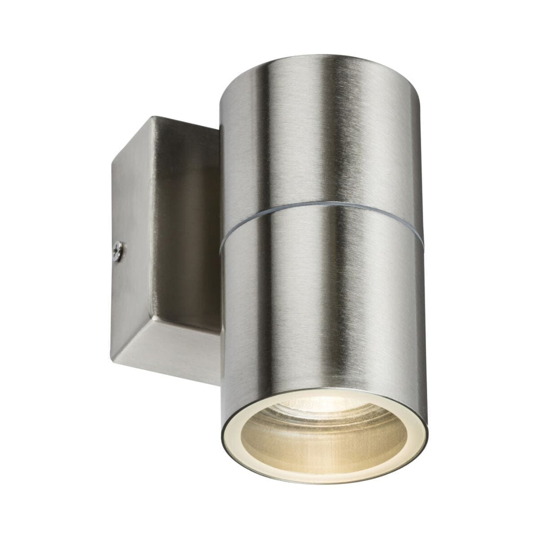 Knightsbridge Fixed Single Outdoor Wall Light - Brushed Chrome