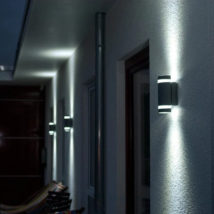 Focus 2 X GU10 Wall Light - Dark Grey Wall Lights Lutec