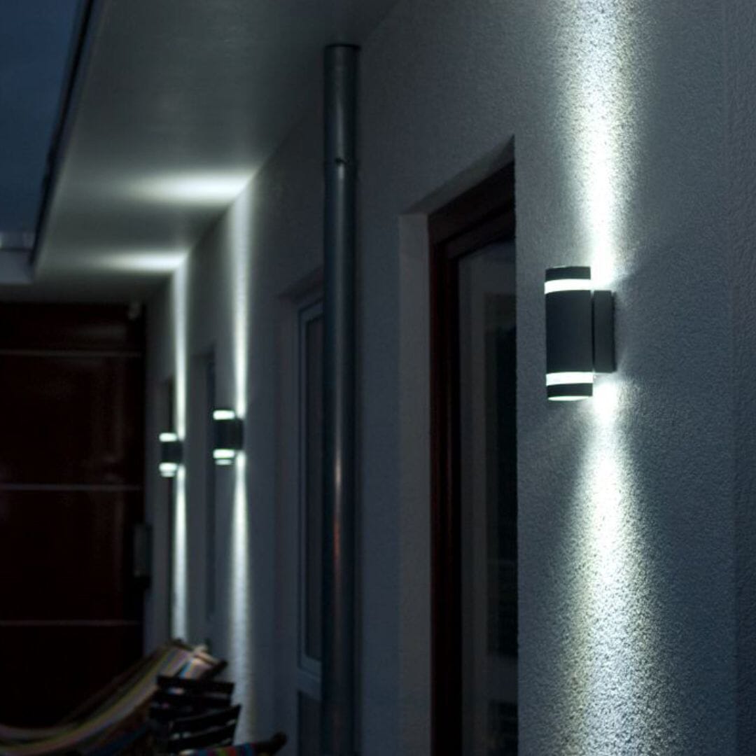 Focus Wall Dusk to Dawn Sensor - Dark Grey Wall Lights Lutec