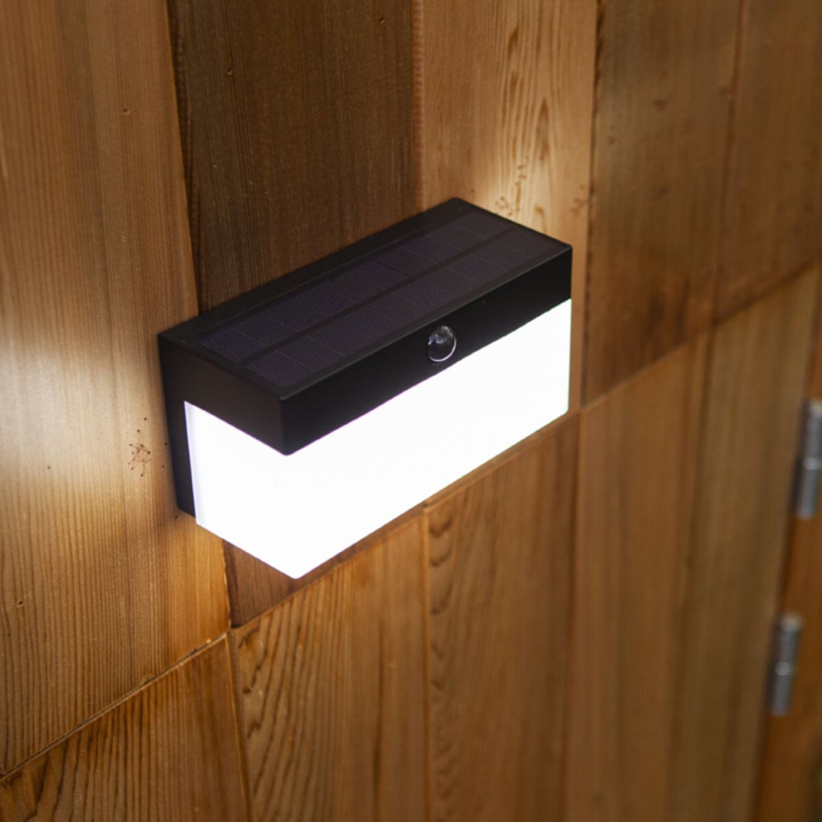 Fran Solar Wall Light With PIR Sensor - Matt Black Wall Lights Lutec