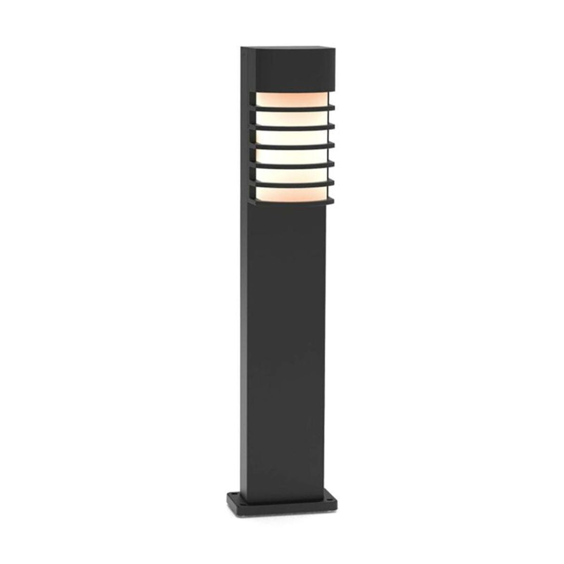 Lutec Fulton Integrated LED Outdoor Bollard Light - Matt Black