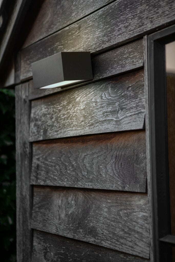 Gemini 1 Integrated LED Up & Down Wall Light - Dark Grey Wall Lights Lutec