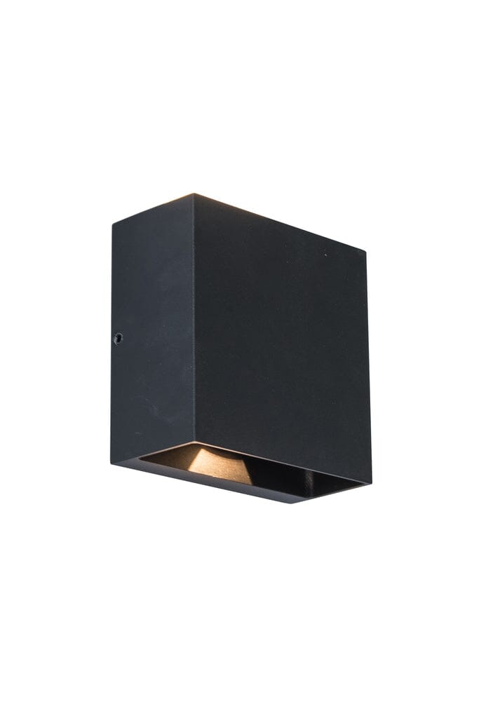 Gemini Beams Integrated LED Up & Down Wall Light - Matt Black Wall Lights Lutec 