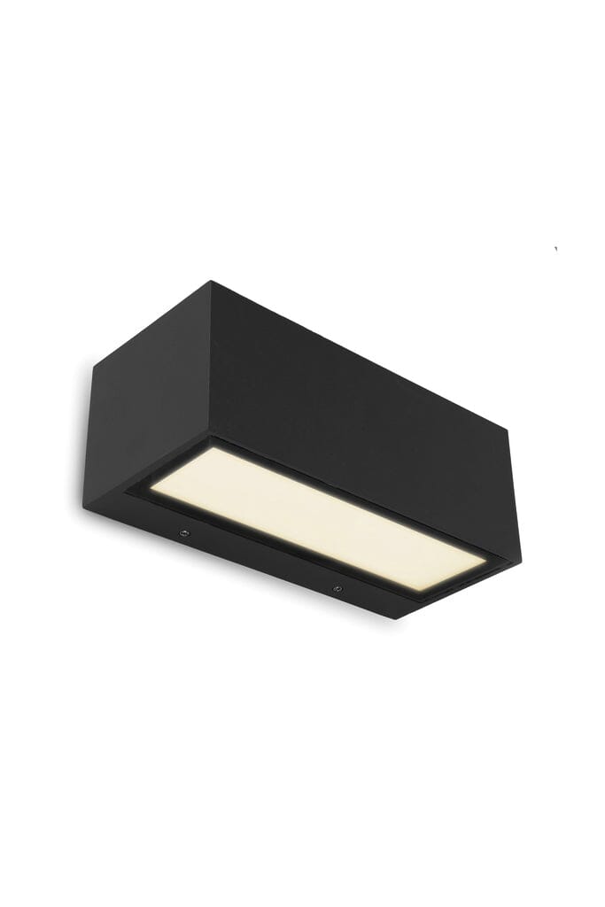 Gemini Integrated LED Up & Down Wall Light - Matt Black Wall Lights Lutec 