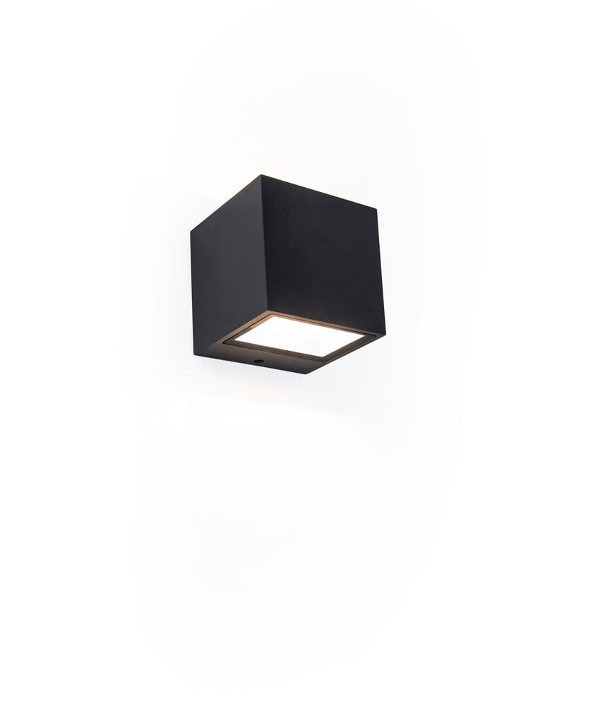 Gemini Integrated LED Up & Down Wall Light - Matt Black Wall Lights Lutec 