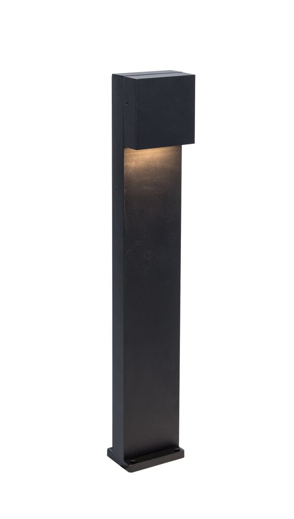 Gemini XF Integrated LED Bollard Light - Matt Black Bollard Lights Lutec