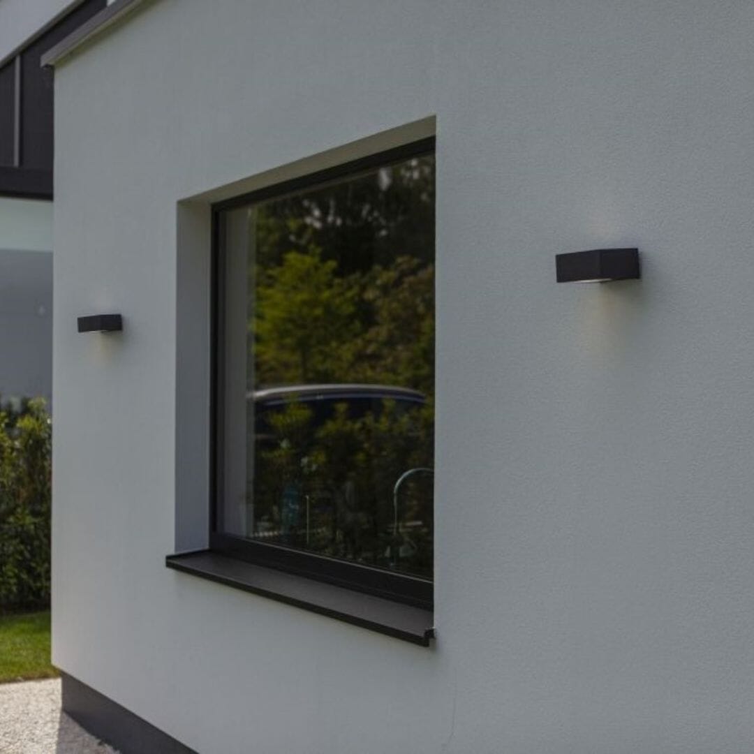 Gemmi Wall Up & Down - Dark Grey Wall Lights Lutec