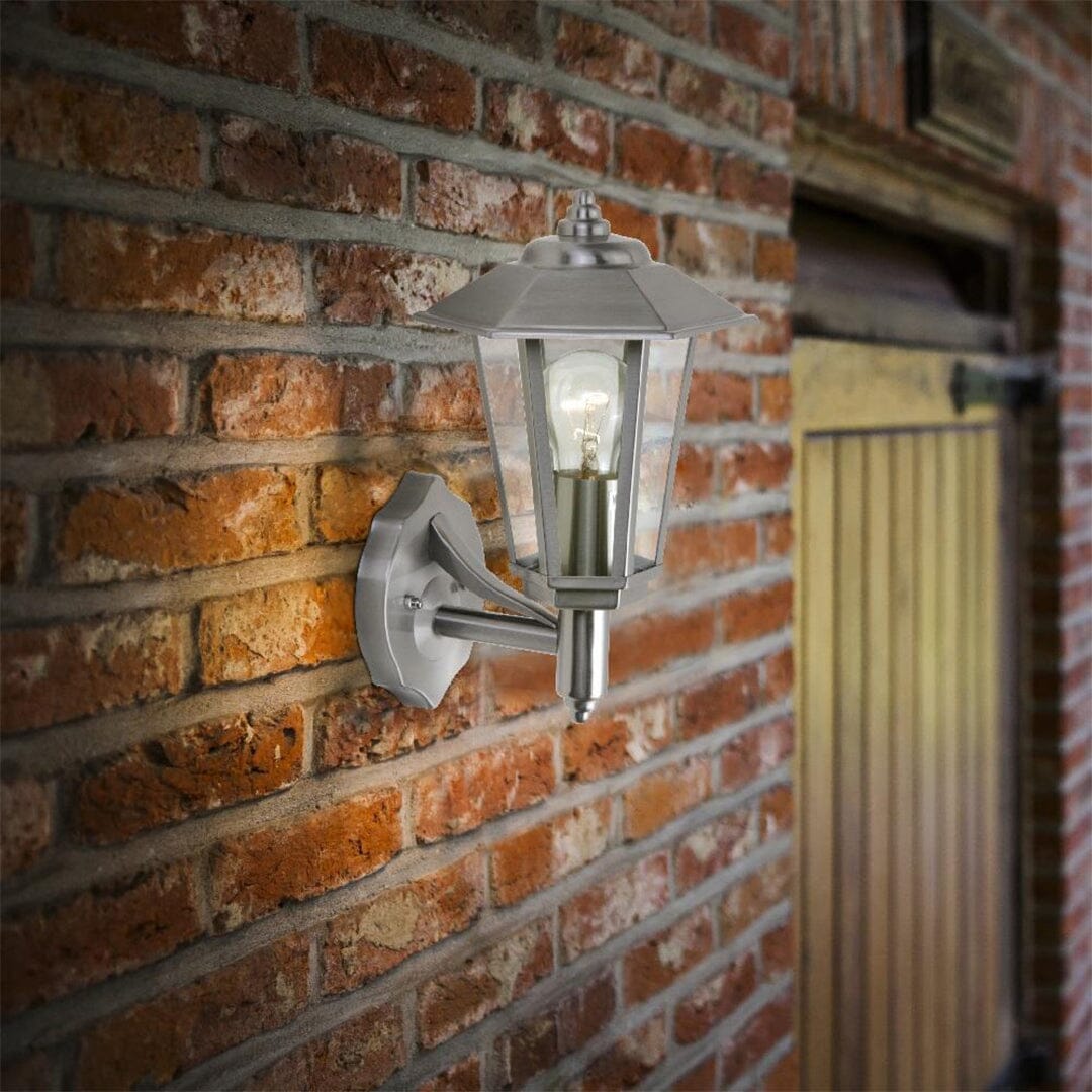 Grosvenor E27 Wall Light - Stainless Steel Wall Lights Lutec