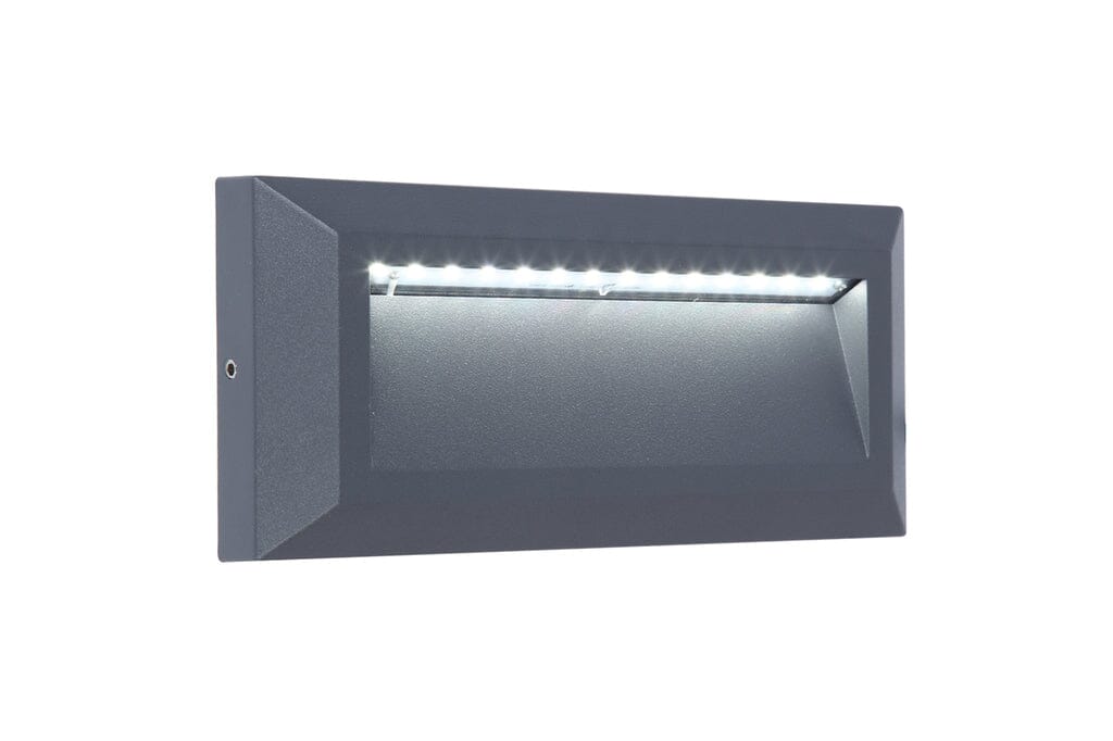 Helena Integrated Down LED Wall Light - Dark Grey Wall Lights Lutec