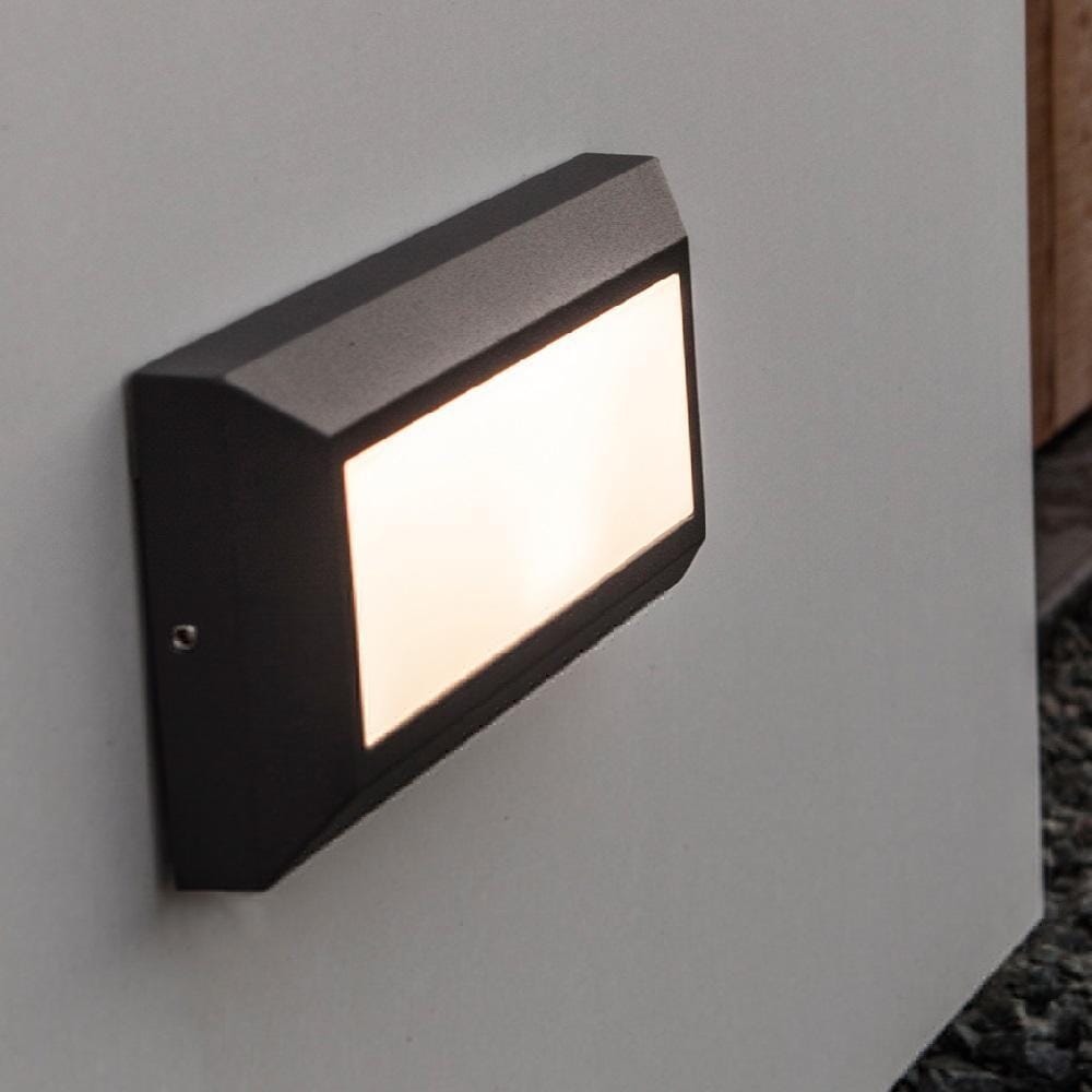 Helena Integrated LED Wall & Ceiling Light - Dark Grey - Rectangular Wall Lights Lutec