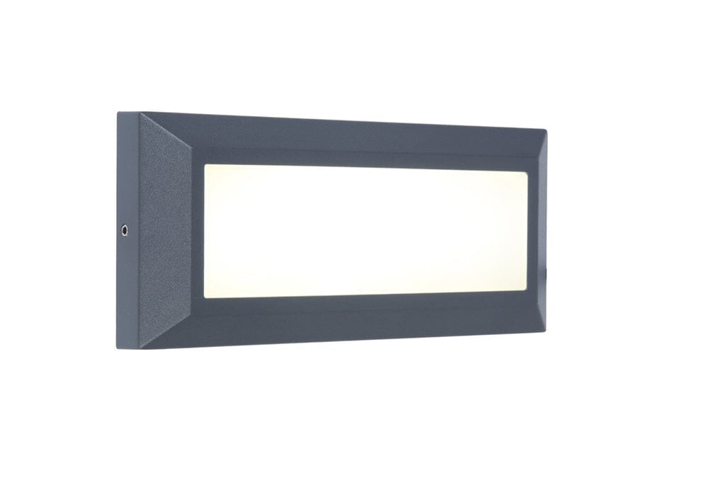 Helena Integrated LED Wall & Ceiling Light - Dark Grey - Rectangular Wall Lights Lutec 