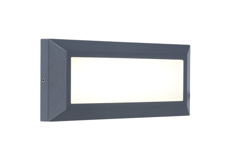 Helena Integrated LED Wall & Ceiling Light - Dark Grey - Rectangular Wall Lights Lutec
