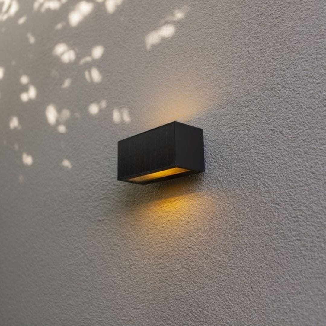 Inka Solar Wall Light - Dark Grey Solar Lights Lutec