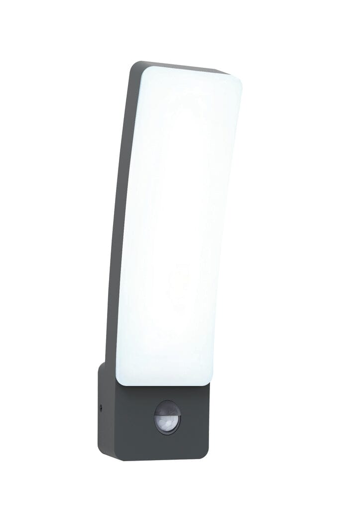 Kira 2 Integrated LED Wall Light with PIR Sensor - Dark Grey Wall Lights Lutec 
