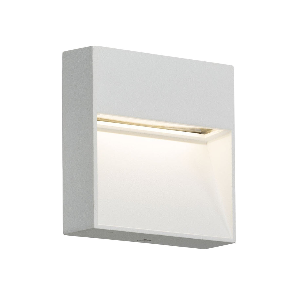Knightsbridge 2W LED Square Outdoor Wall / Outdoor Guide Light - White