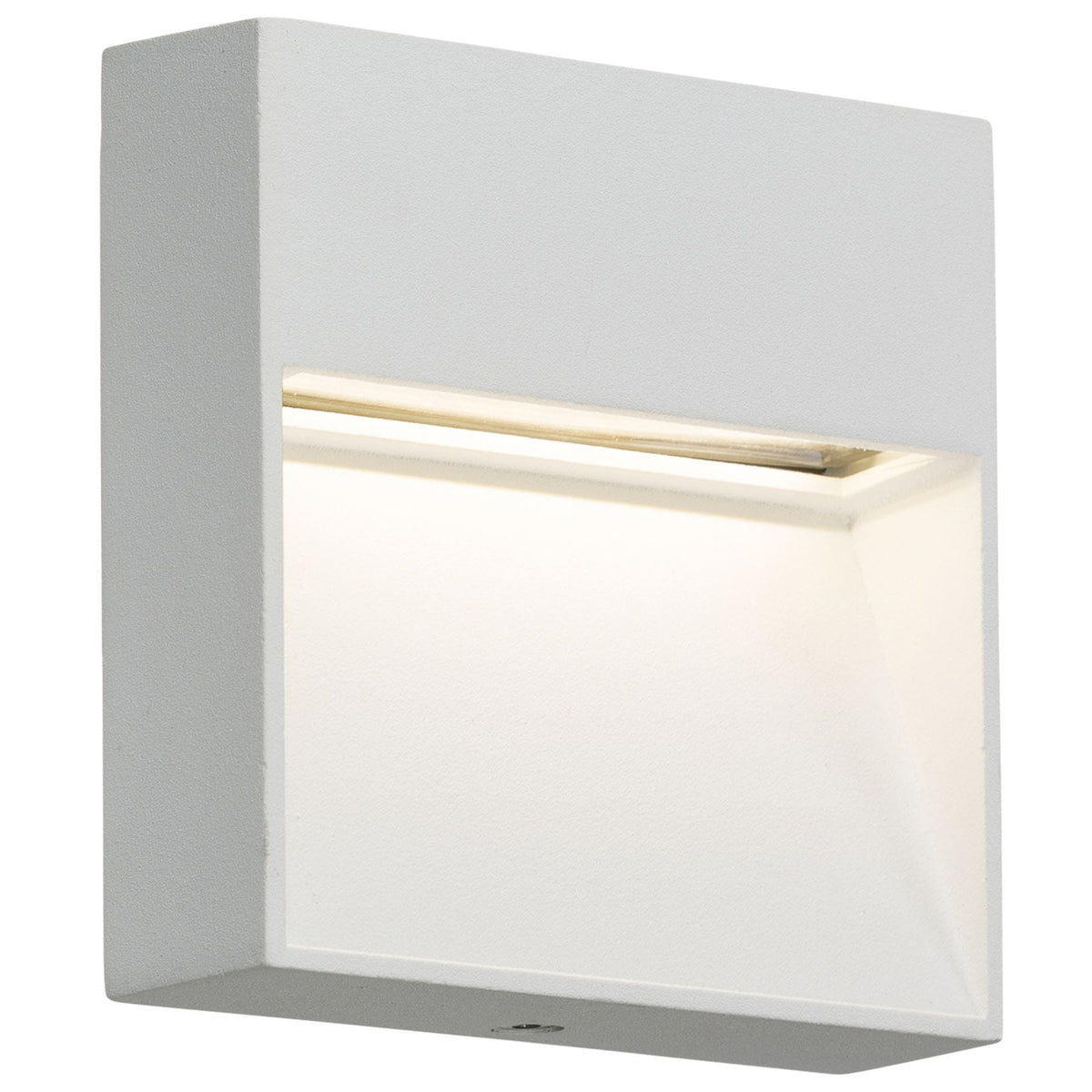 Square Guide Light Knightsbridge 4W LED Square Outdoor Wall / Outdoor Guide Light - White