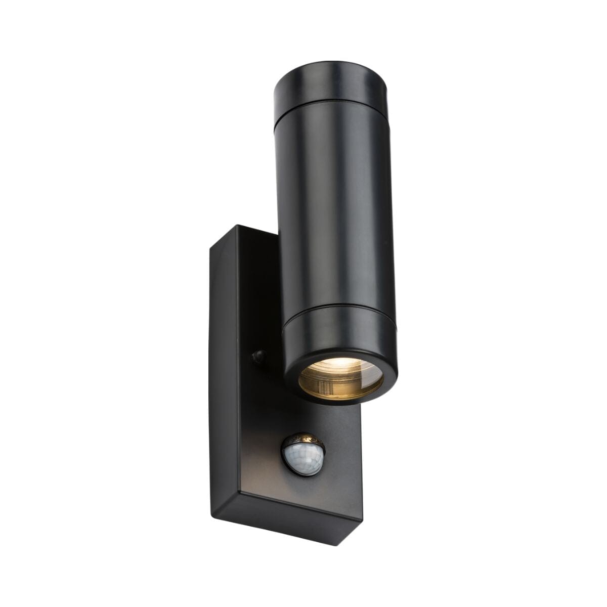 Knightsbridge Eamon Polycarbonate Up/Down Wall Light with PIR - Black Wall Lights Knightsbridge