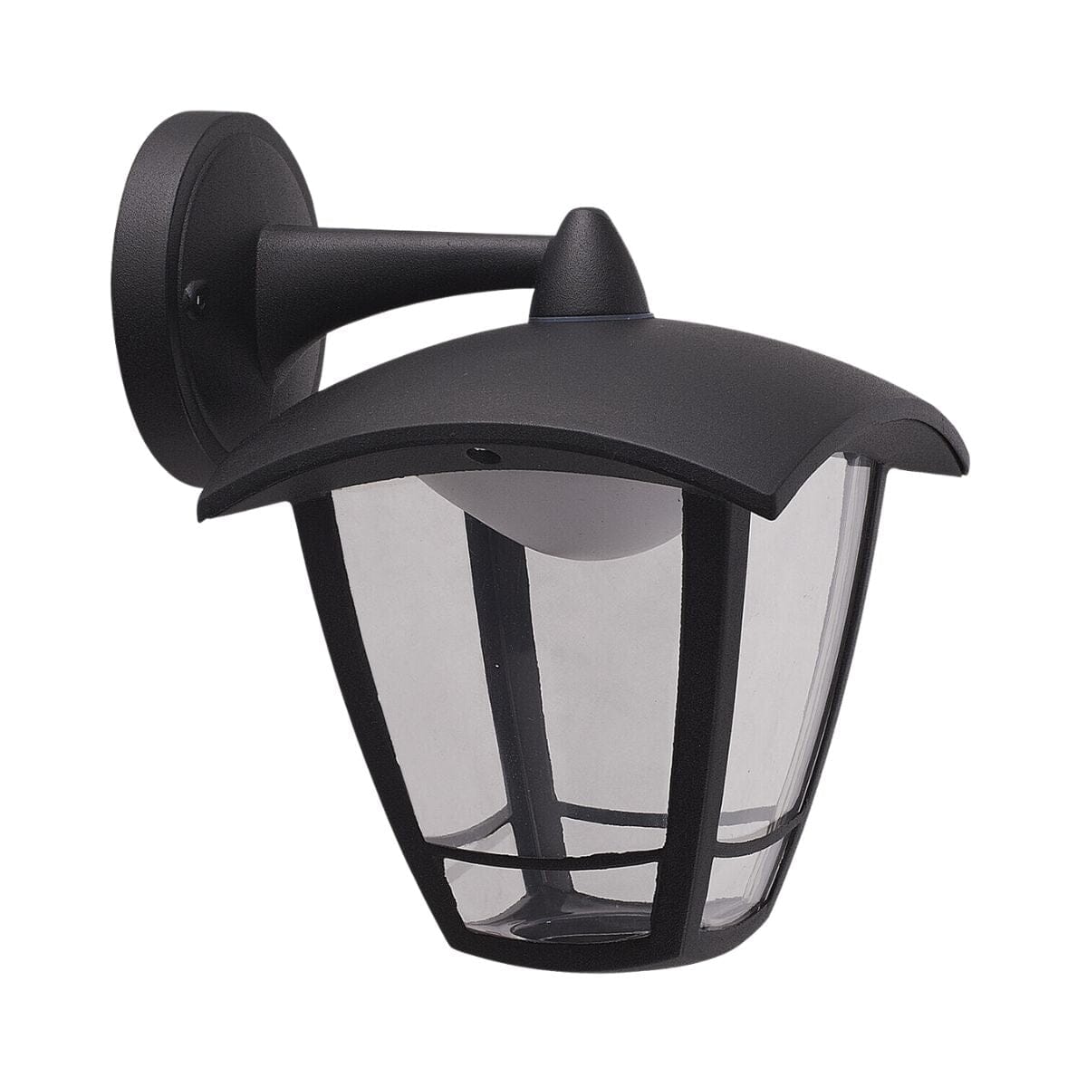 Knightsbridge Toro Polycarbonate Up/Down Wall Light with PIR - Black Wall Lights Knightsbridge