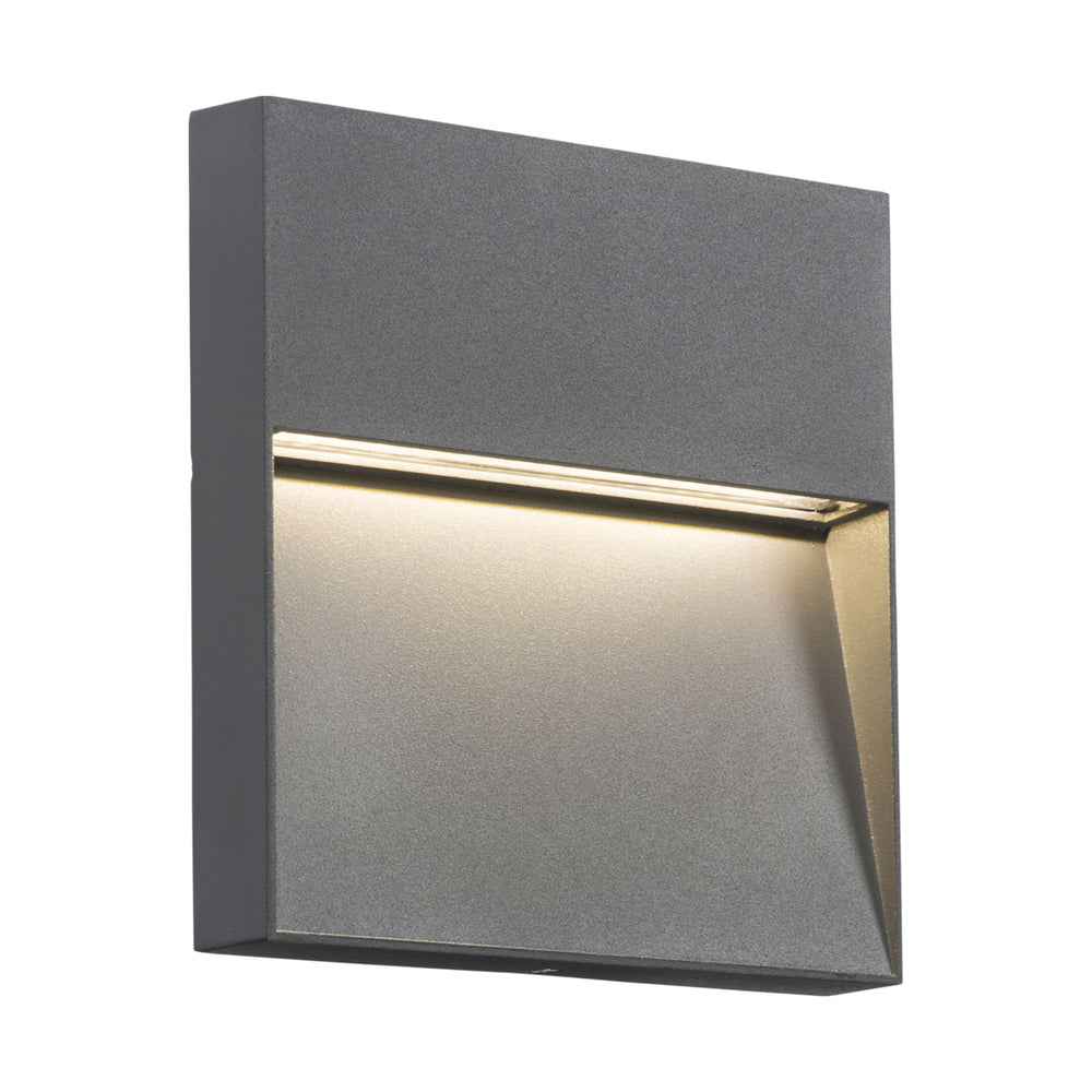 Square Guide Light Knightsbridge LED 5W Square Outdoor Wall / Guide Light - Grey